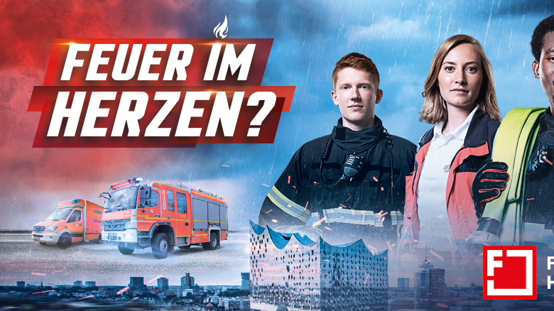 Ausbildungskampagne mit der Aufschrift: Feuer im Herzen?
