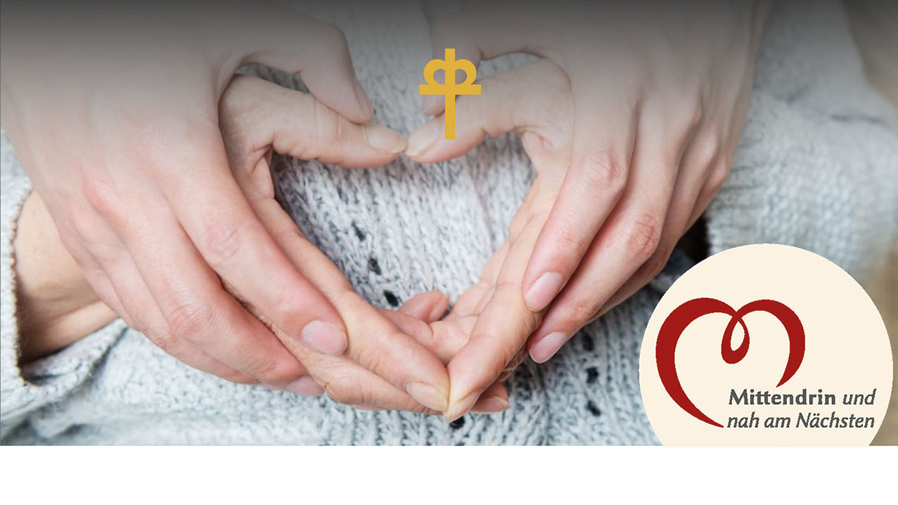 Zwei Paar Hände formen ein Herz