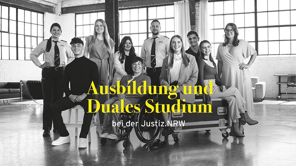 Kampagnenbild Ausbildung und Duales Studium bei der Justiz.NRW