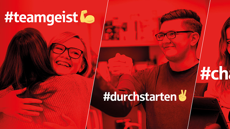 Kampagnenbeild #teamgeist #durchstarten #chancen