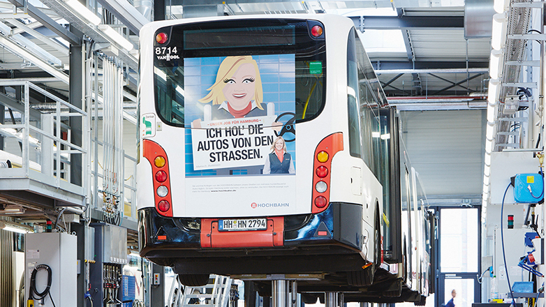 Bus in der Werkstatt