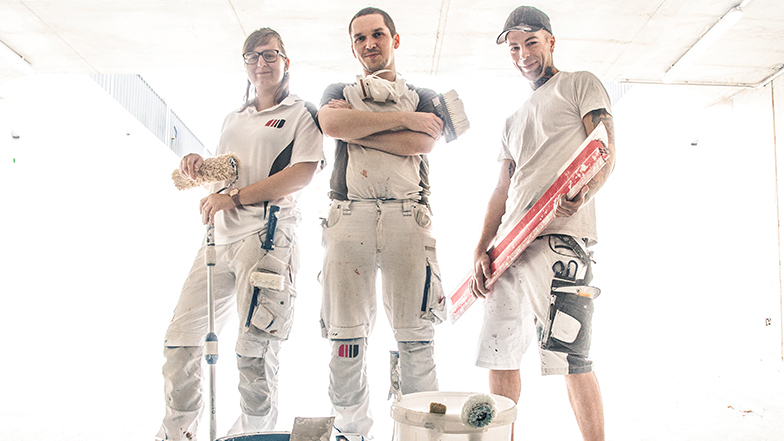 Malerteam beim Einsatz