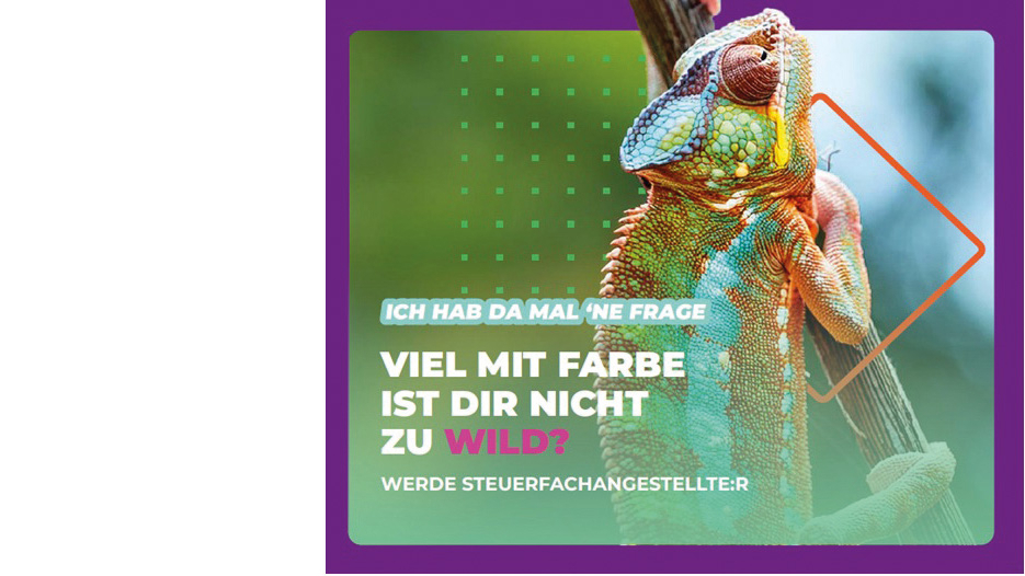 Kampagnenbild mit Chamäleon