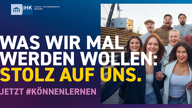 Banner mit dem Slogan "WAS WIR MAL WERDEN WOLLEN: STOLZ AUF UNS."