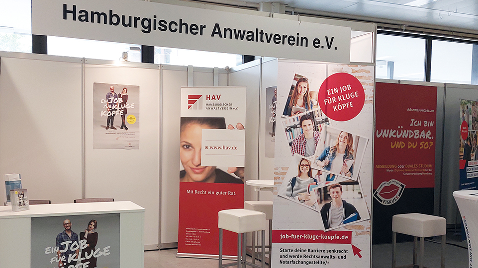 Messestand des  Hamburgischen Anwaltvereins