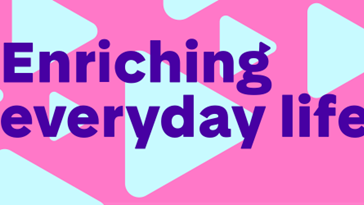 Banner mit der Aufschrift: Enriching everyday life