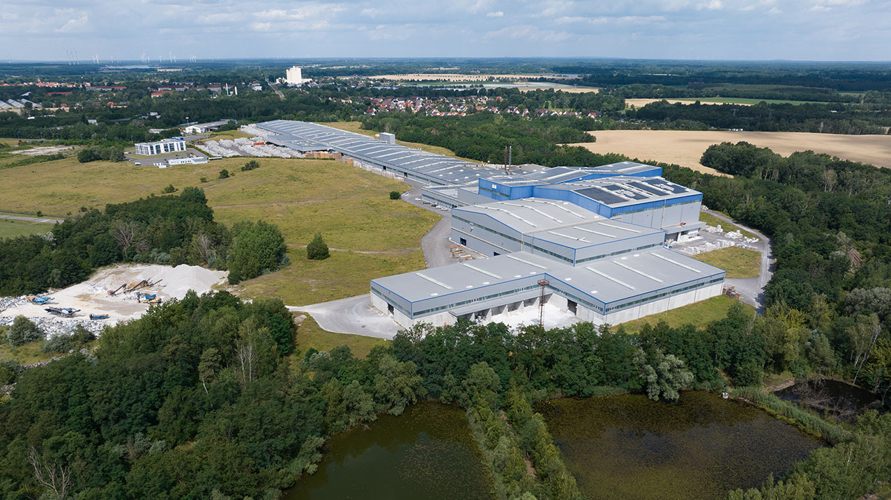 Gebäudeansicht von oben