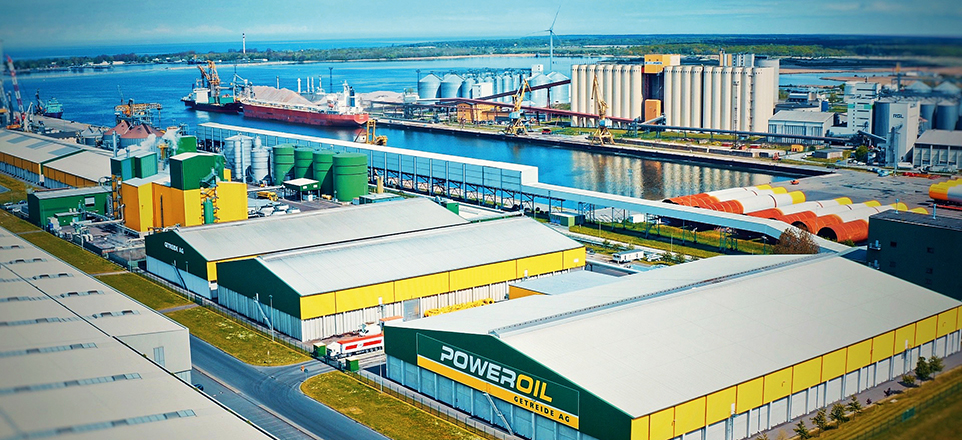 Luftbild des Firmengebäudes