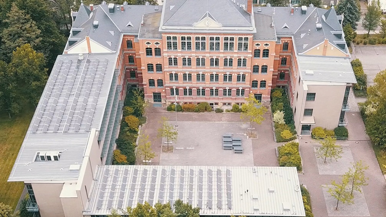 Luftaufnahme Schulgebäude BSZ Lichtenstein