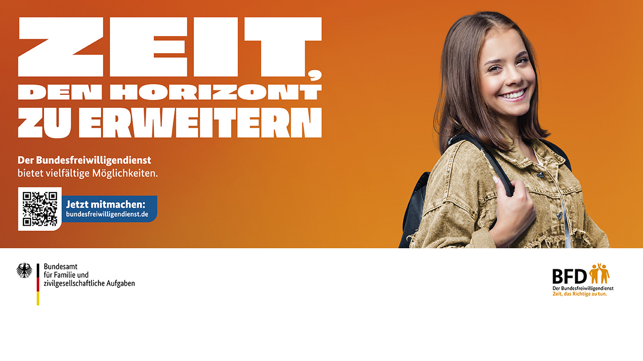 Kampagnenbild Zeit, den Horizont zu erweitern