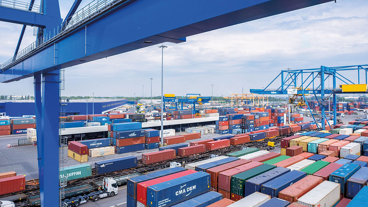 Ansicht Containerhafen
