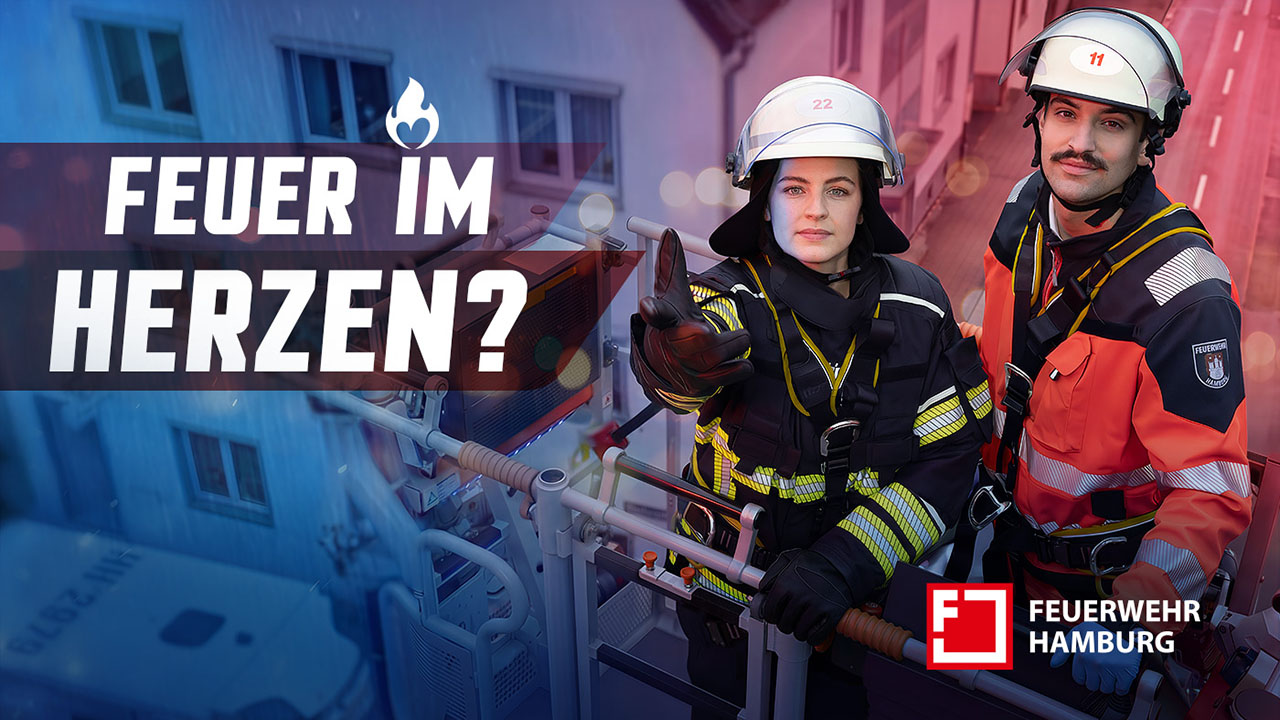 Ausbildungskampagne mit der Aufschrift: Feuer im Herzen?