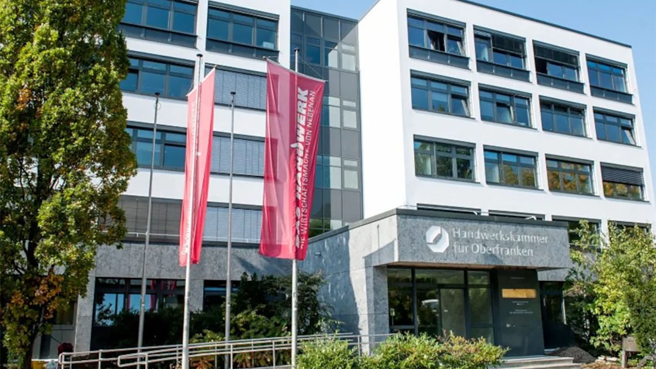 Gebäudeaufnahme der Handwerkskammer für Oberfranken.