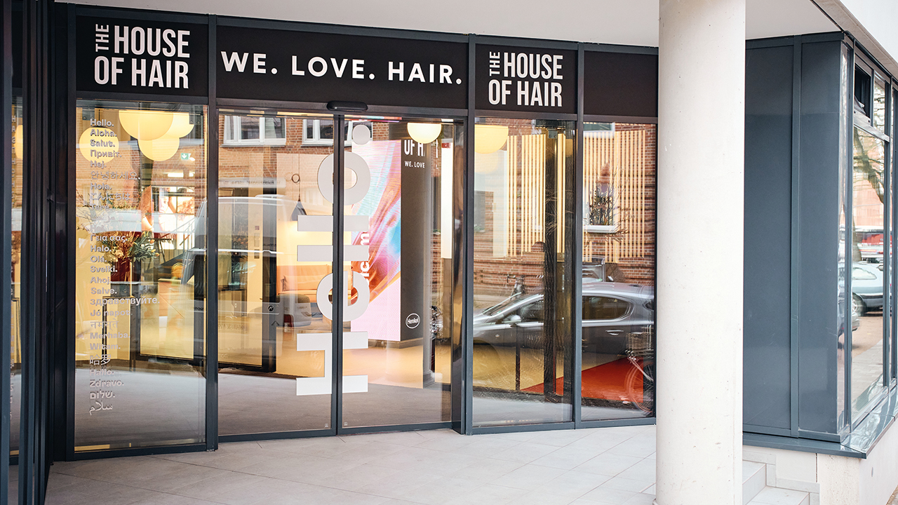 Eingang Gebäude Hous of hair