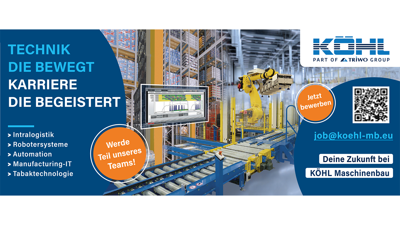 Werbekampgane. Banner mit Förderband und Maschinen