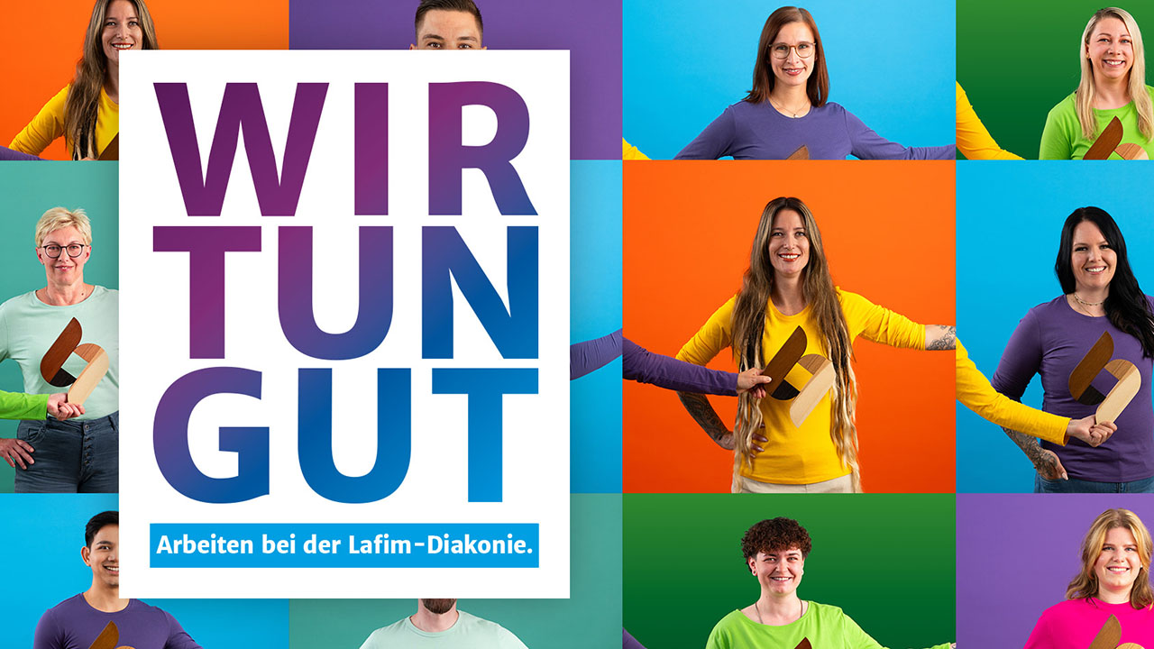 Bildcollage mit dem Slogan "WIR TUN GUT".