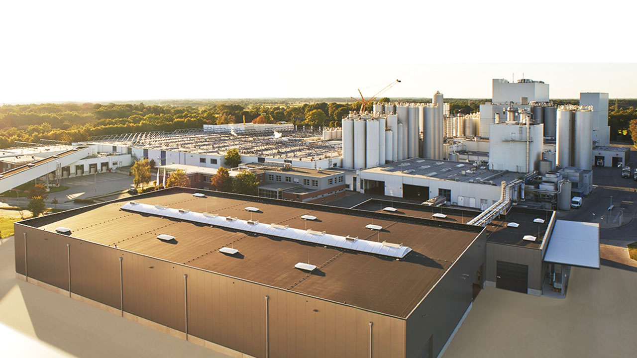 Luftbild der Molkerei