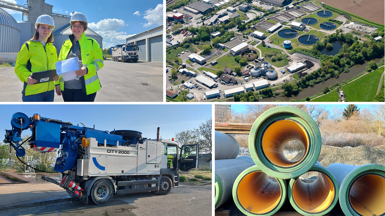 Collage aus vier Bildern. 