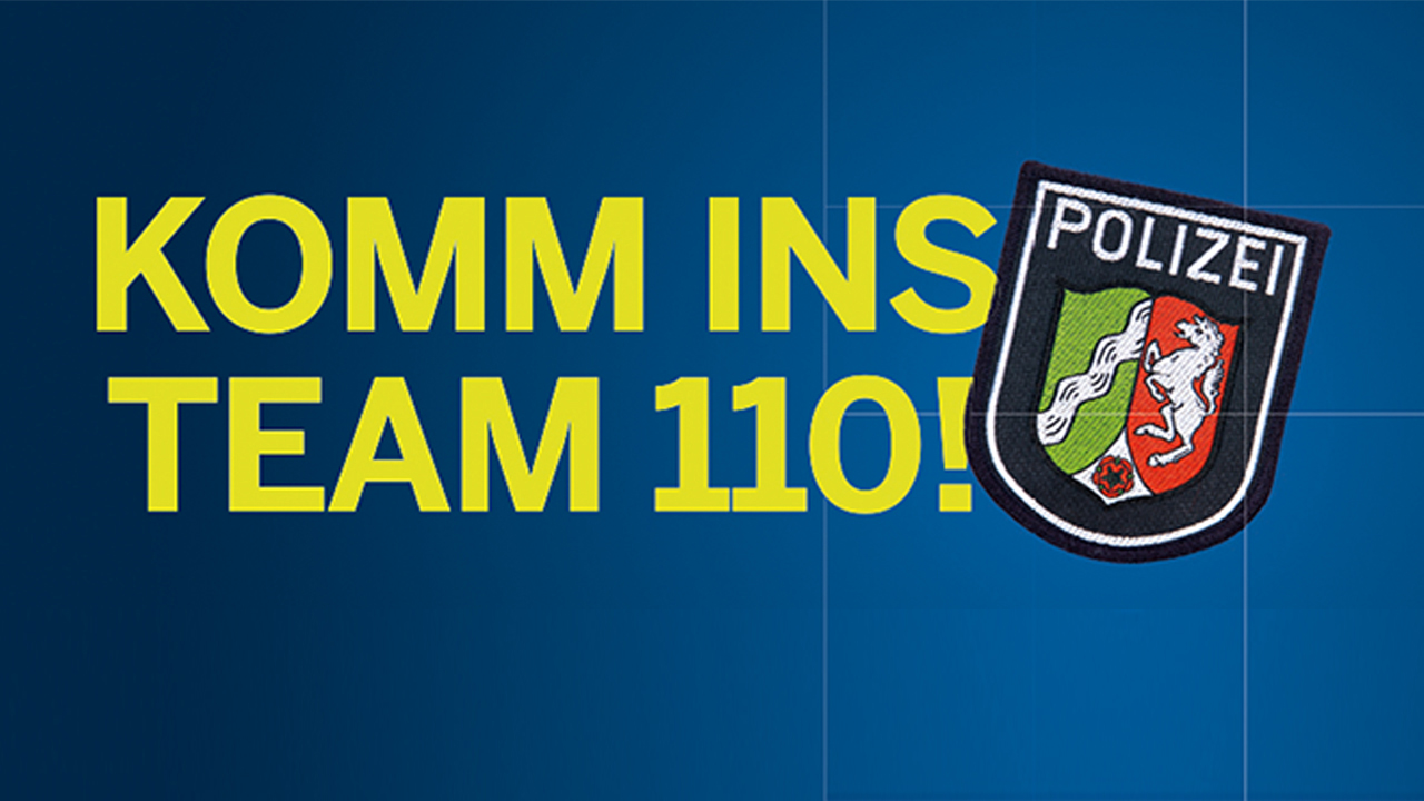 Kampagnenbild "Komm ins Team 110!" 