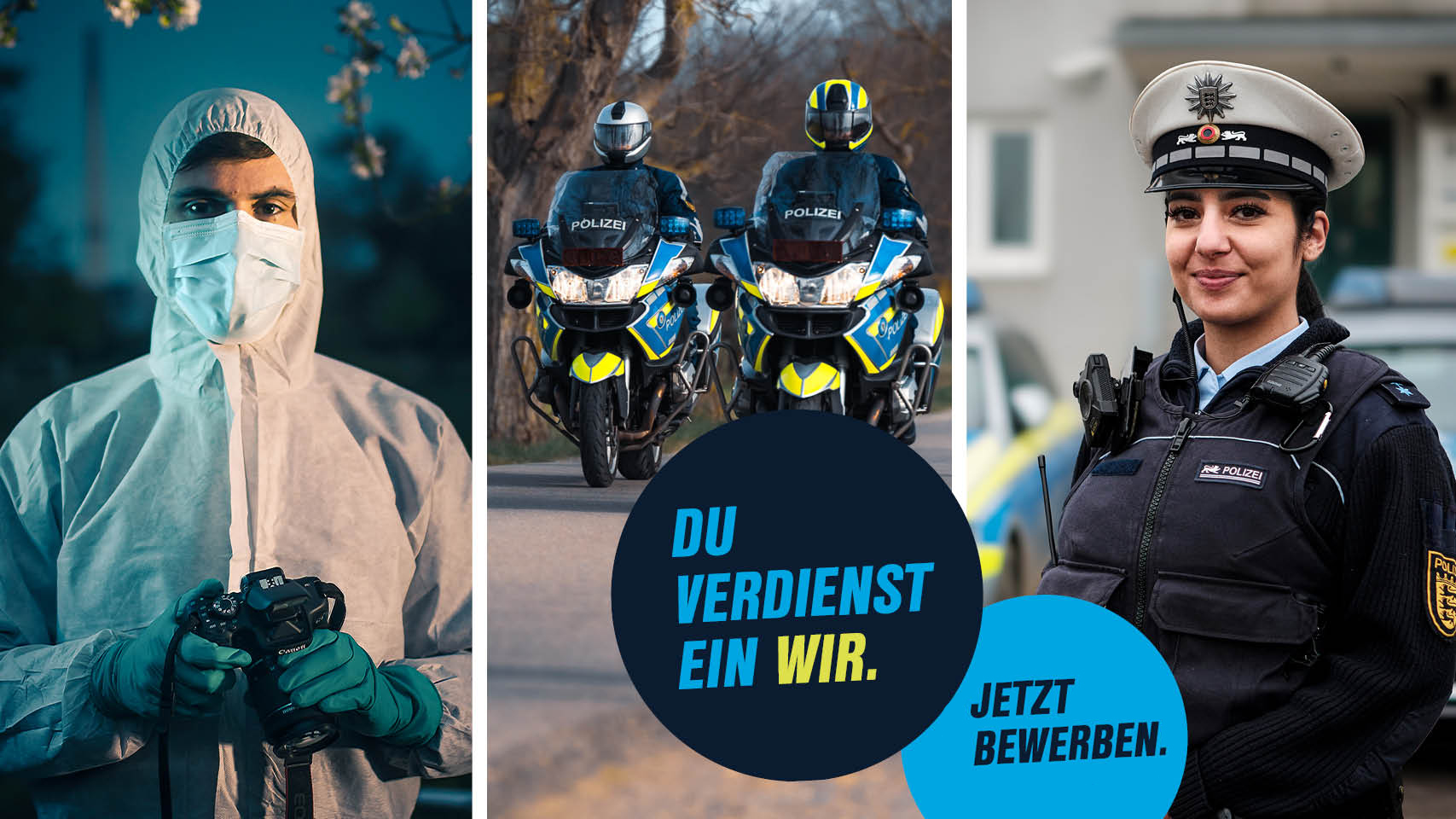 Collage mit Slogan "DU VERDIENST EIN WIR."