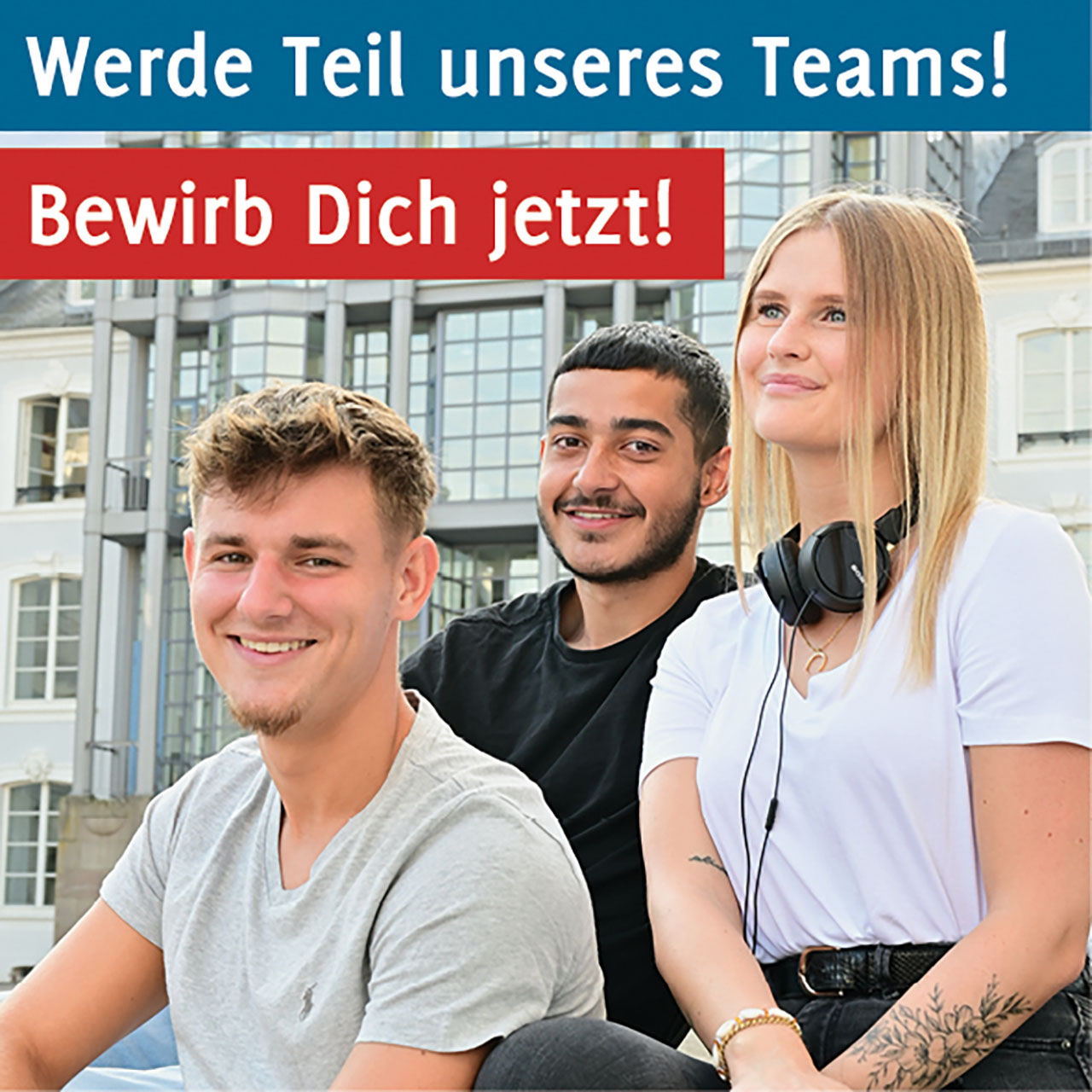 Bildcollage 3 freundliche Jugendliche