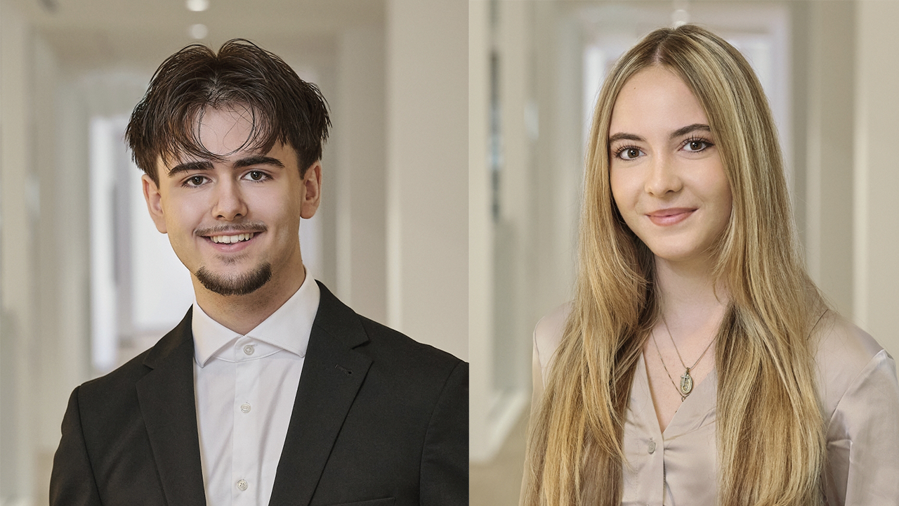 Porträt zweier Auszubildender