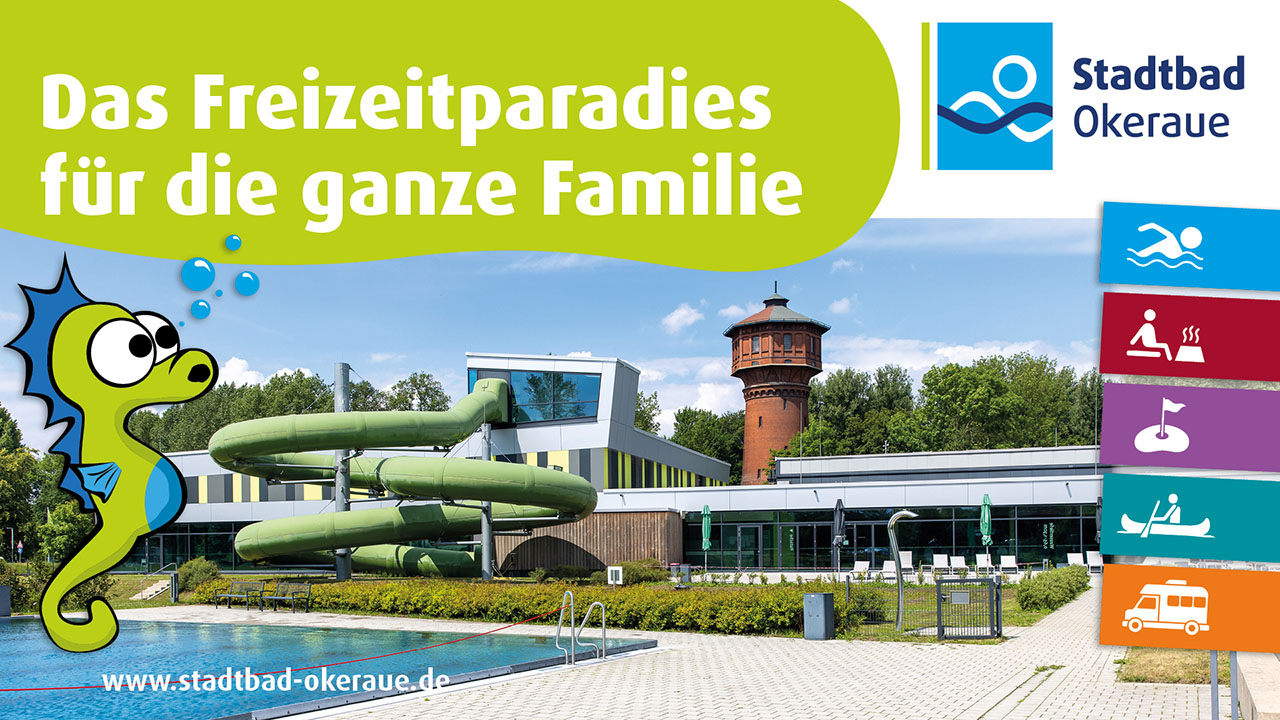 Foto von dem Schwimbad mit Rutschenturm