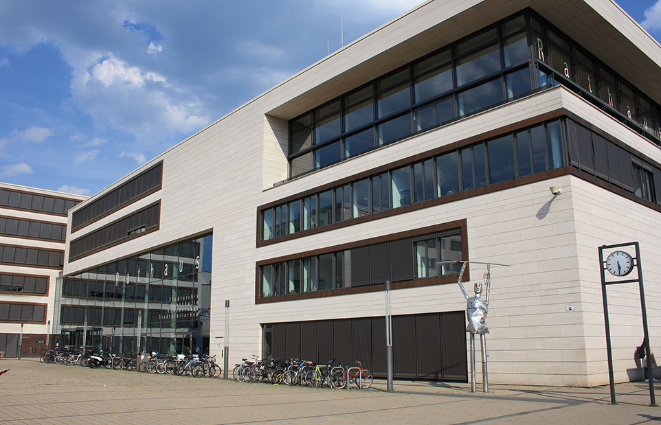 Gebäudeaufnahme der Stadtverwaltung Gießen.