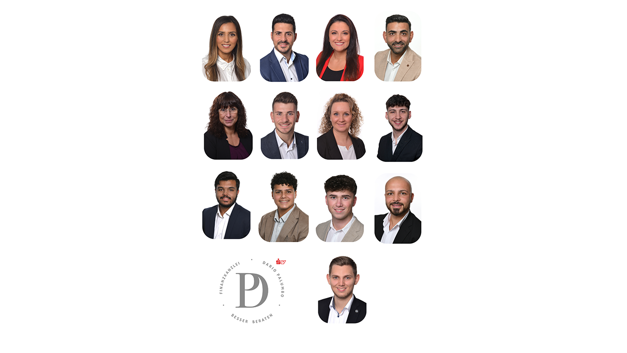 Collage von 13 Menschen in runden Bildausschnitten