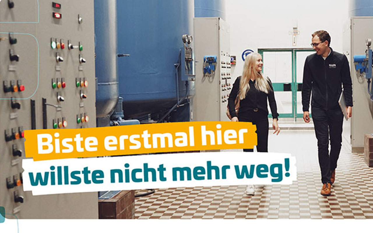 Biste erstmal hier, willste nicht mehr Weg - Mitarbeitende der SWN Stadtwerke Neumünster auf dem Weg zur Arbeit