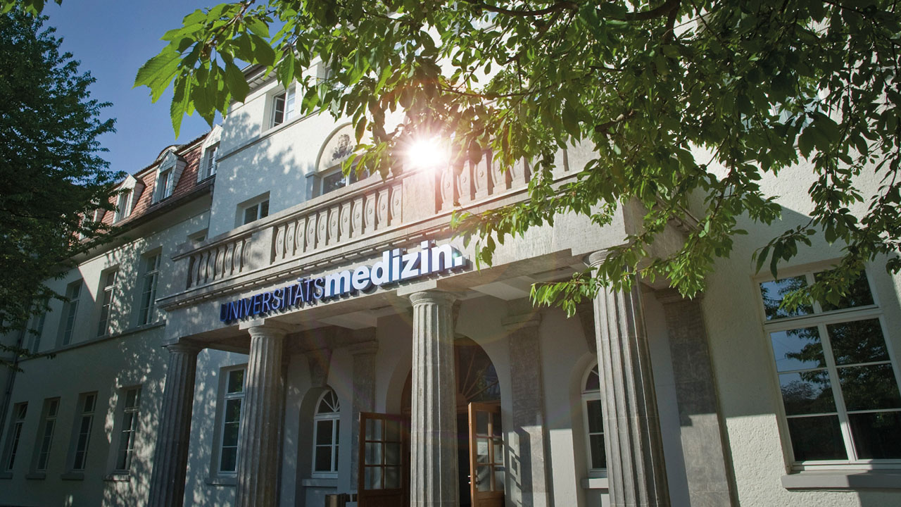 Das Gebäude der Universitätsmedizin der Johannes Gutenberg-Universität Mainz