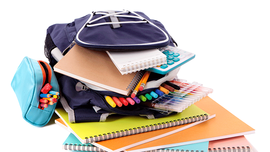 Schultasche mit Schulmaterialien (Symbolbild). Bild von kstudio auf Freepik.